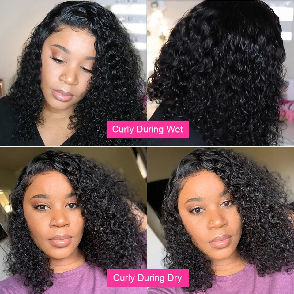 Short Curly Bob Wigs Human Hair Wigs For Women Brazilian