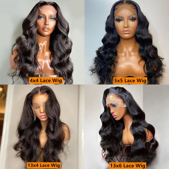 Body Wave Lace Wigs For Women Human Hair 4x4 5x5