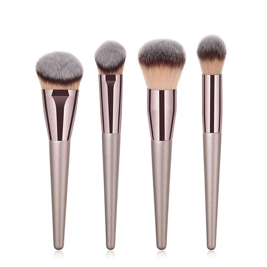 Hot Champagne Makeup Brushes Set for Women Cosmetic