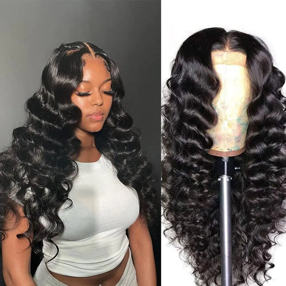 Loose Wave Glueless Put on and Go Wigs for Black Women Human Hair