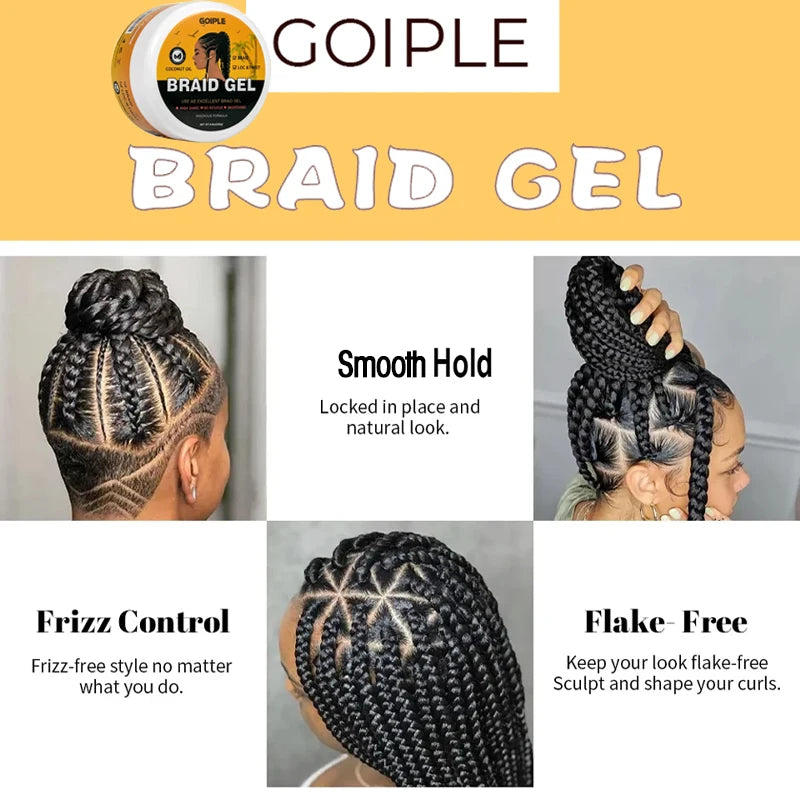 GOIPLE Hair promade For Black Women Men Hair Gel Braiding Spray