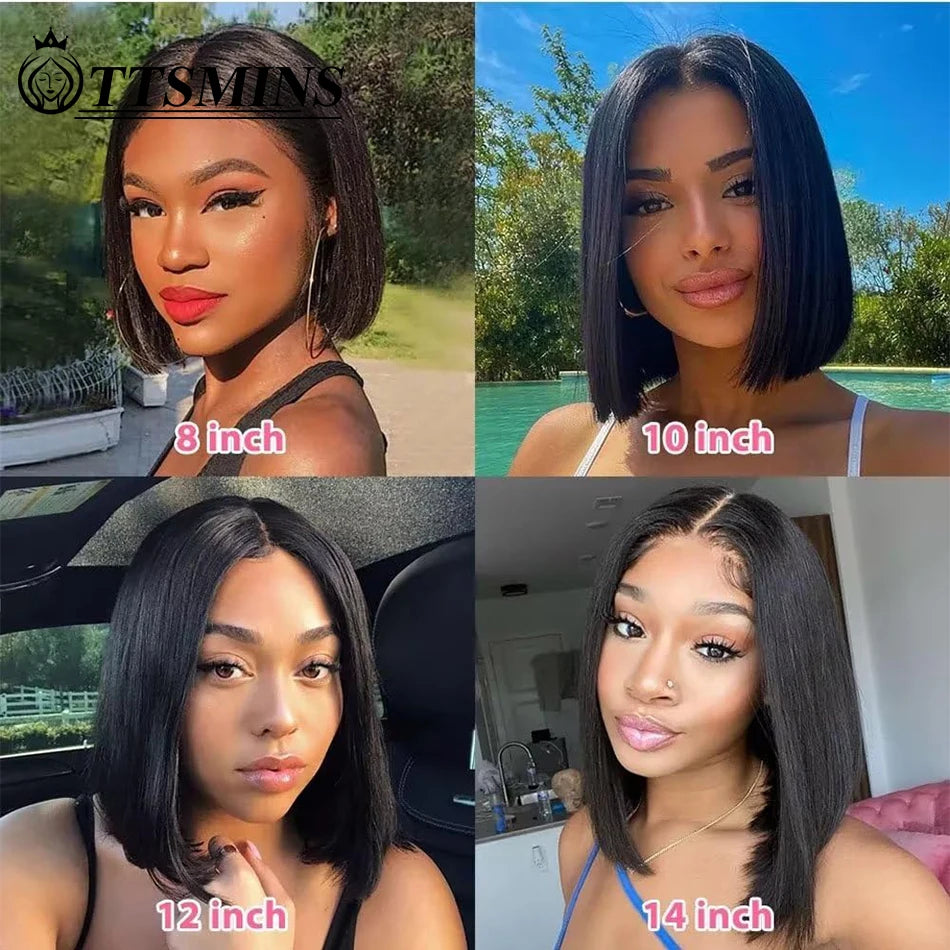 Bob Wig Lace Front Human Hair Short 13x4 Lace Frontal Wigs