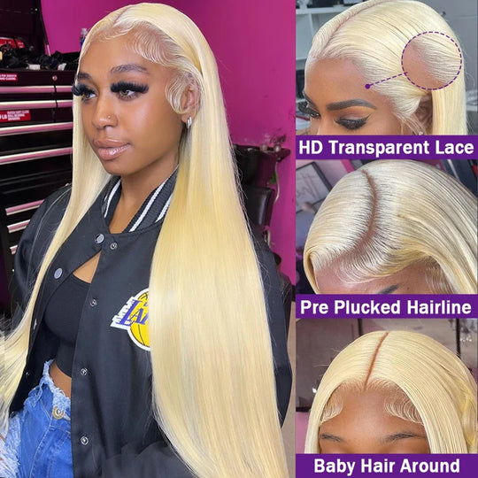 13x4 Blonde Lace Front Wig Human Hair 613 Hd Lace Frontal Wig