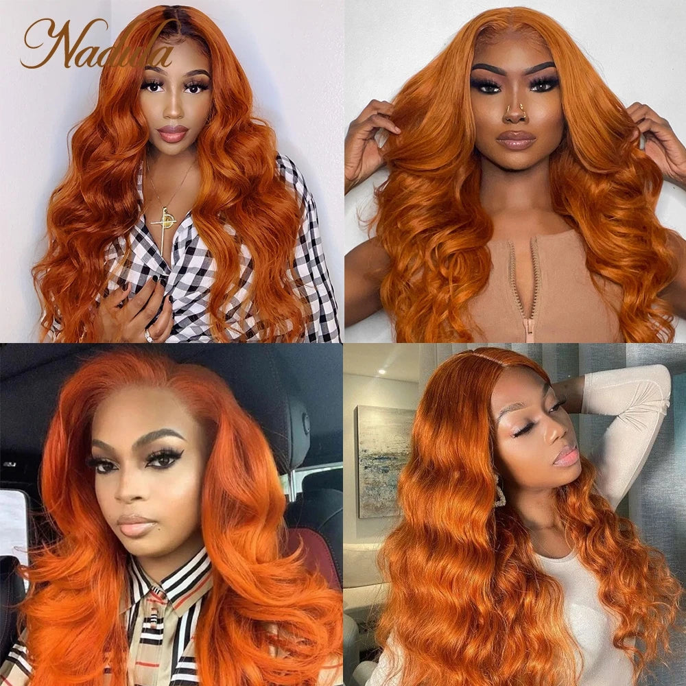 Nadula Hair 13x4 Lace Frontal Ginger Body Wave Pre-Everything Wig