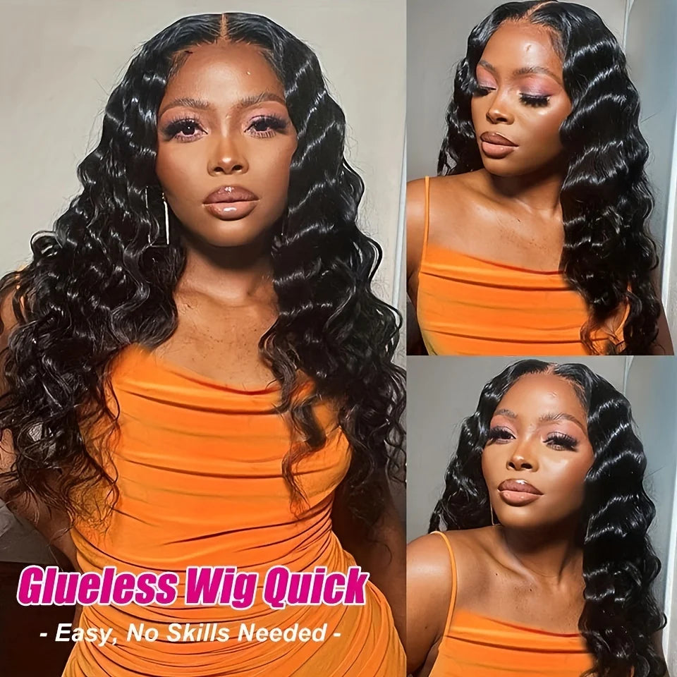 Loose Wave Glueless Put on and Go Wigs for Black Women Human Hair