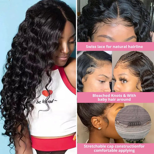 Loose Wave Glueless Put on and Go Wigs for Black Women Human Hair