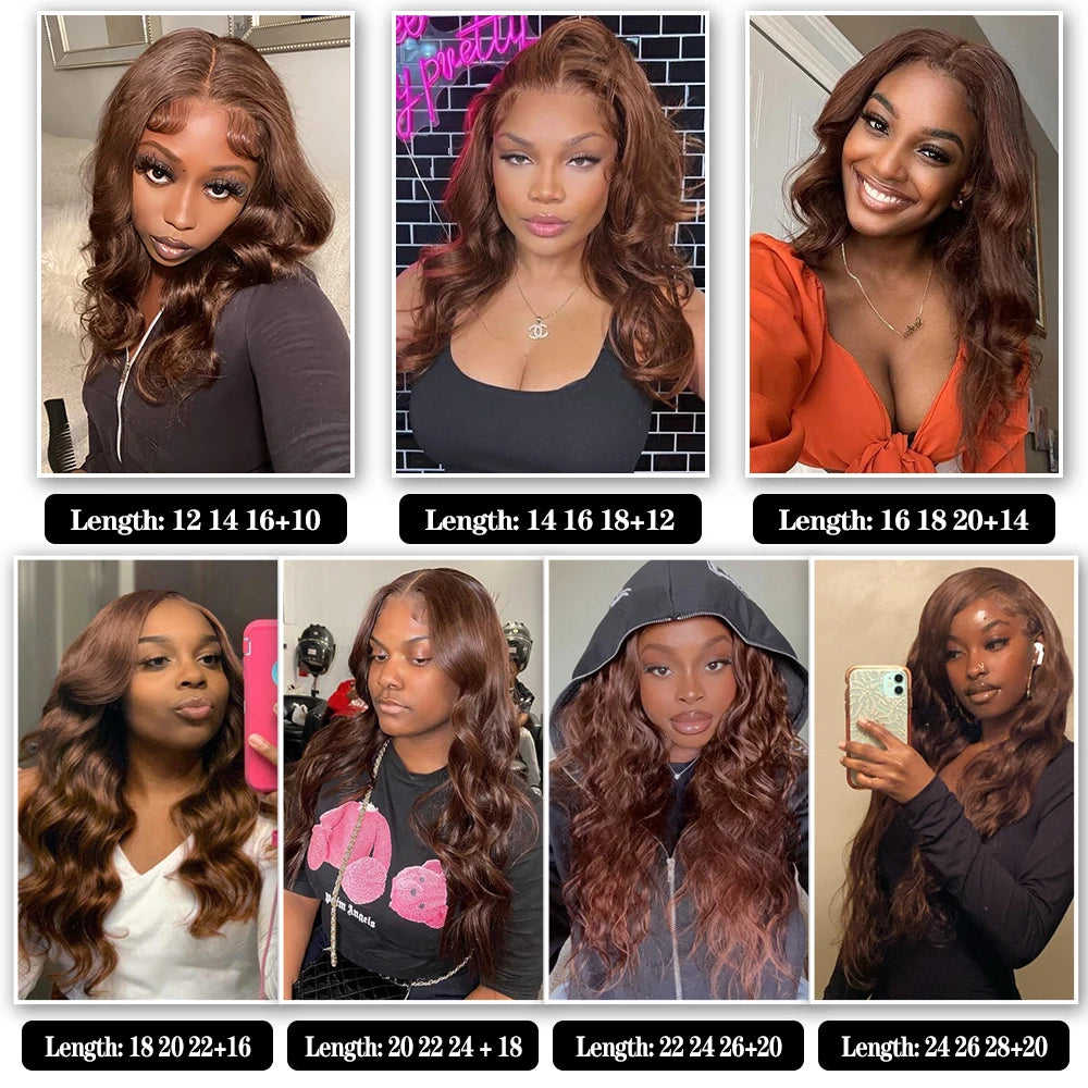 Colored Bundles With Closure Body Wave Brazilian Human Hair