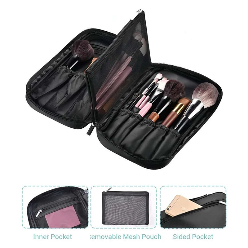 21 Holes Makeup Brush Organizer Bag Large Capacity Portable