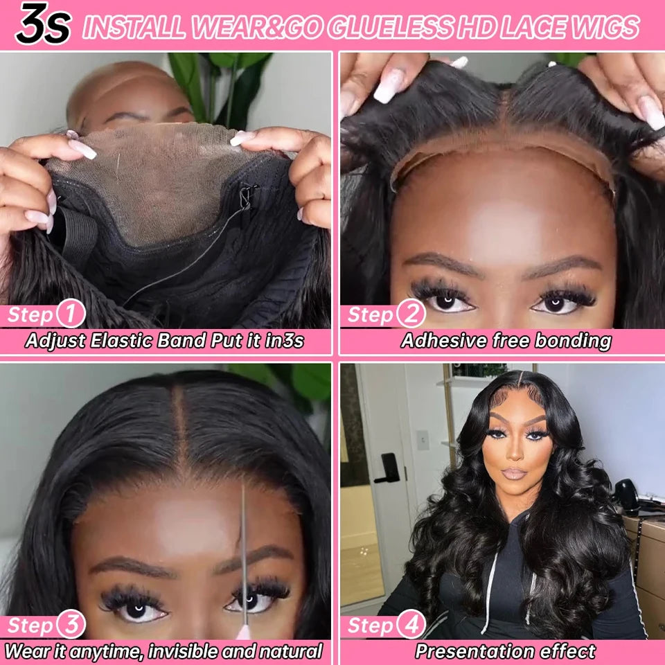 Lumiere 30 32 Inch Body Wave 13x4 HD Transparent  Lace Frontal Wig