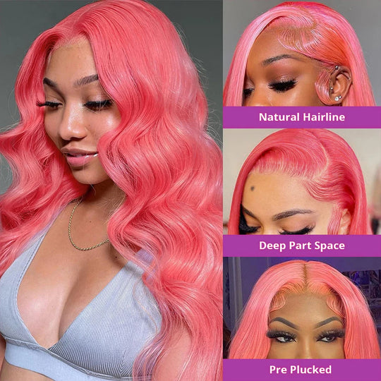 Sogreat Pink Lace Front Wig Human Hair 13x4 13x6 Hd Lace Frontal Wig