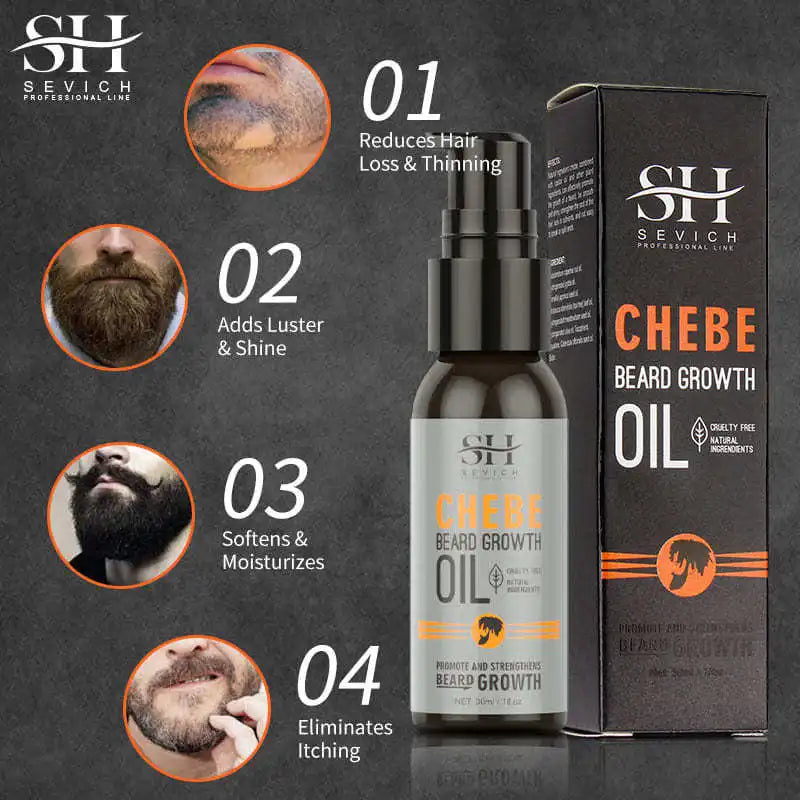 Men Natural Beard Growth Chebe Oil Fast